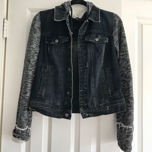 Free people black jeans jacket